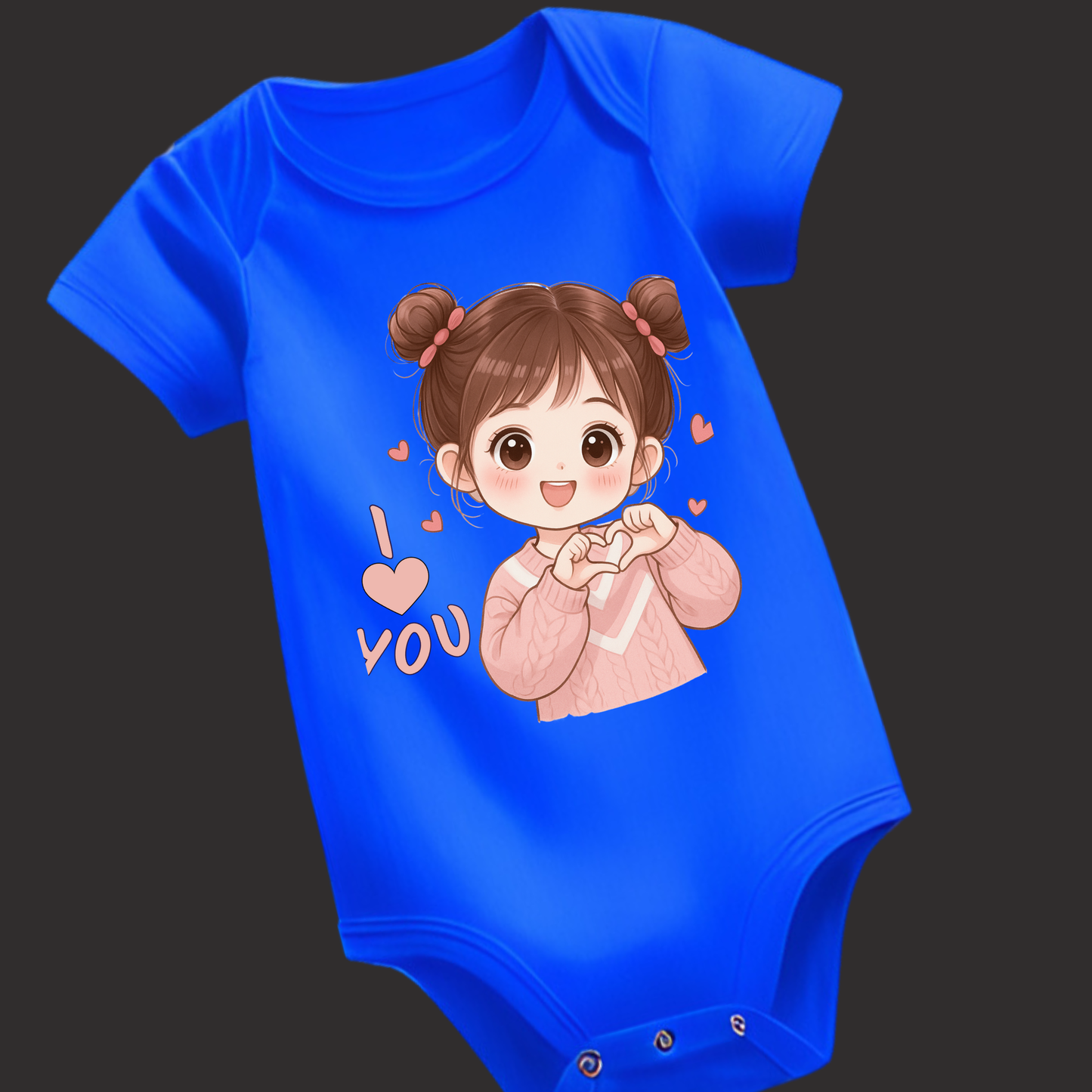 I Love U – Cute Chibi Baby Girl Romper