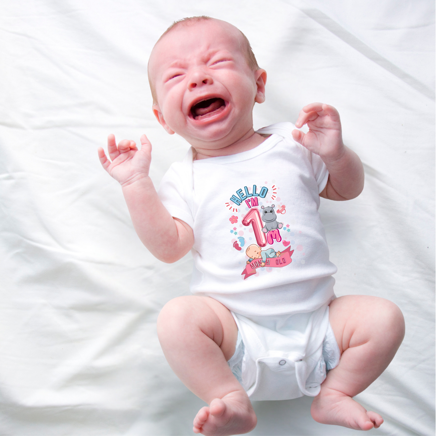 Adorable Baby Milestone Rompers | 1 month old | Soft & Comfy Cotton | Unisex
