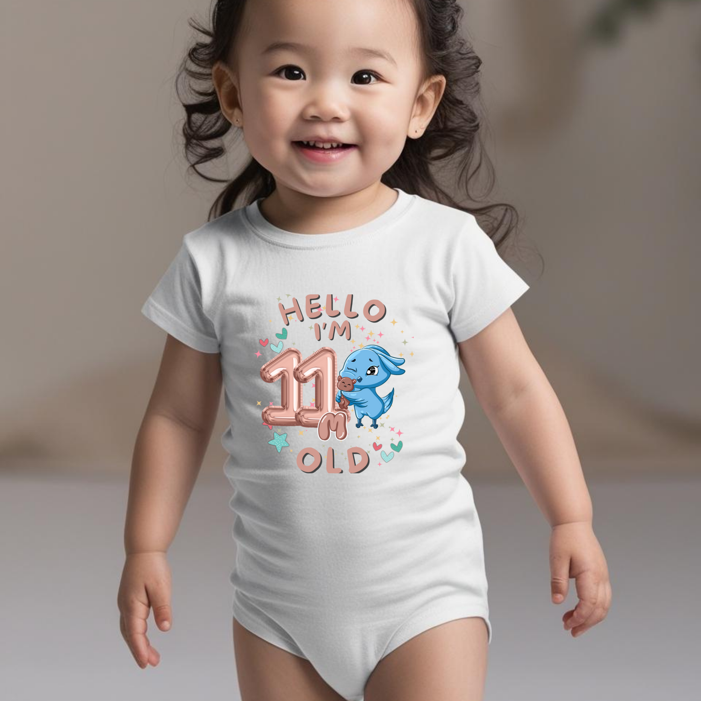Adorable Baby Milestone Rompers | 11 months old | Soft & Comfy Cotton - Unisex