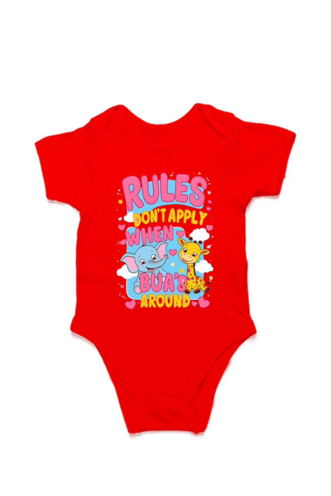Adorable Bua-Themed Cotton Baby Romper – Custom-Made for Comfort and Style