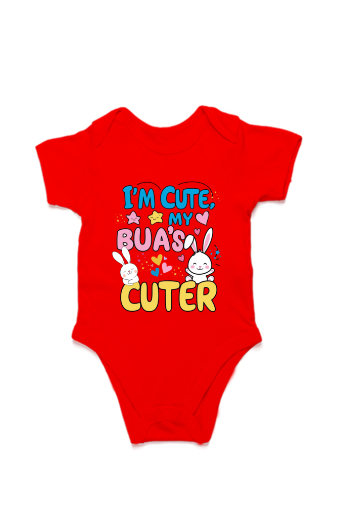 Adorable Bua-Themed Cotton Baby Romper – Custom-Made for Comfort and Style
