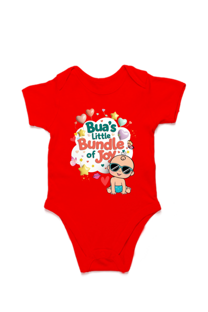 Adorable Bua-Themed Cotton Baby Romper – Custom-Made for Comfort and Style