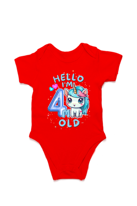 Adorable Baby Milestone Rompers | 4 month old | Soft & Comfy Cotton