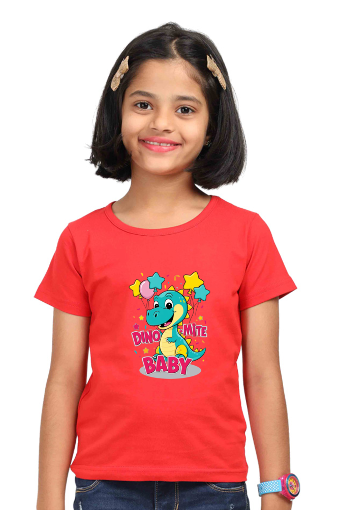 Baby Dinosaur - 'Dino-Mite Baby' Design | Soft Cotton Toddler T-Shirt