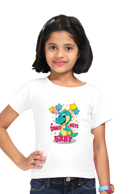Baby Dinosaur - 'Dino-Mite Baby' Design | Soft Cotton Toddler T-Shirt