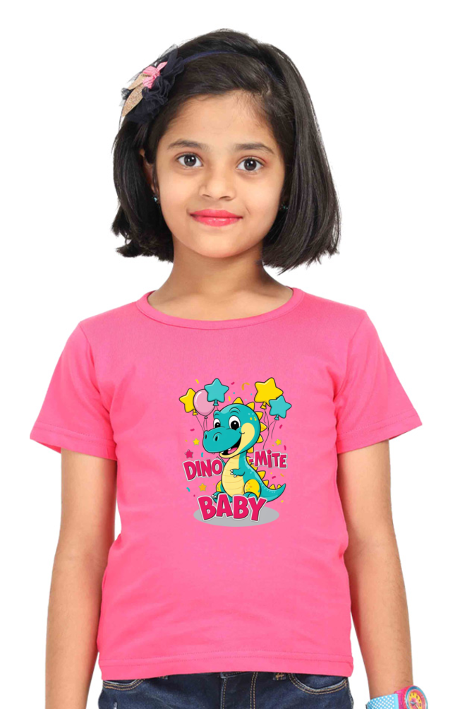 Baby Dinosaur - 'Dino-Mite Baby' Design | Soft Cotton Toddler T-Shirt