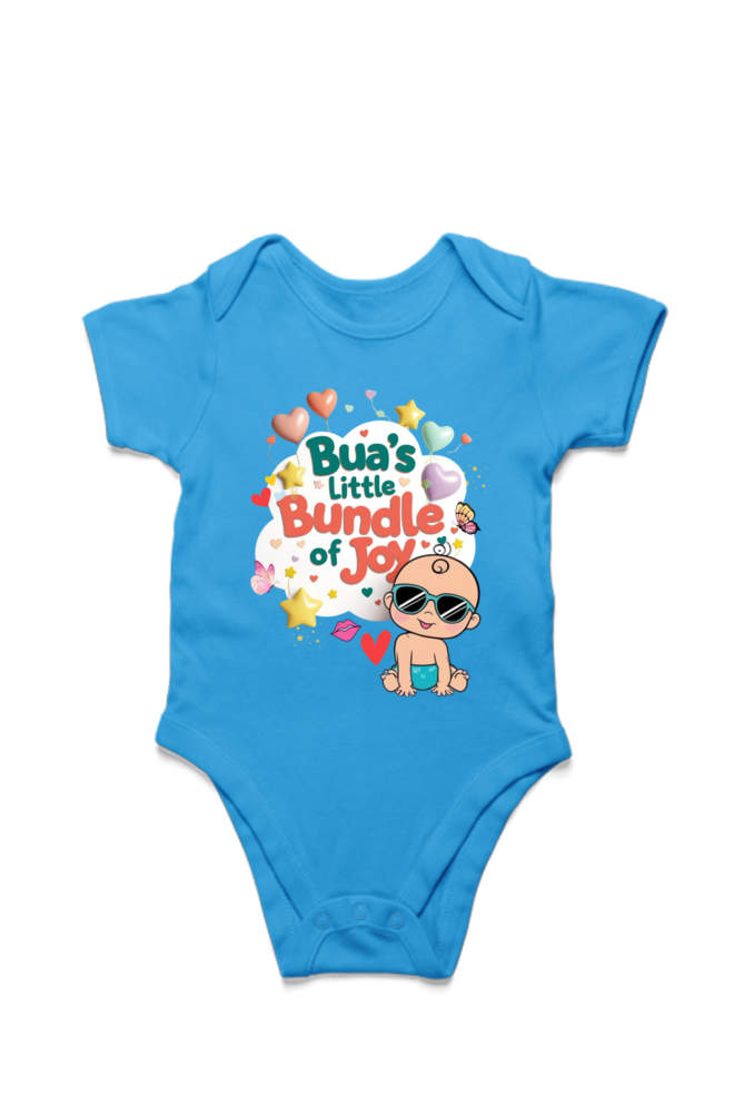 Adorable Bua-Themed Cotton Baby Romper – Custom-Made for Comfort and Style