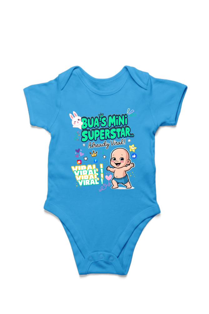 Adorable Bua-Themed Cotton Baby Romper – Custom-Made for Comfort and Style