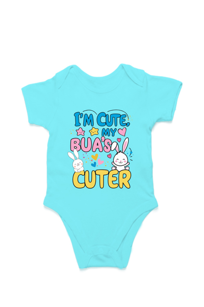 Adorable Bua-Themed Cotton Baby Romper – Custom-Made for Comfort and Style