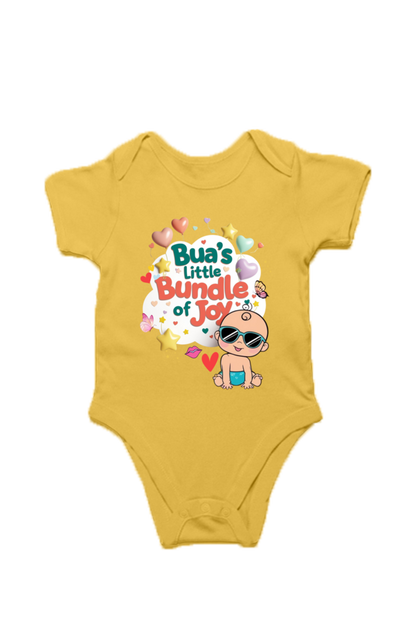 Adorable Bua-Themed Cotton Baby Romper – Custom-Made for Comfort and Style