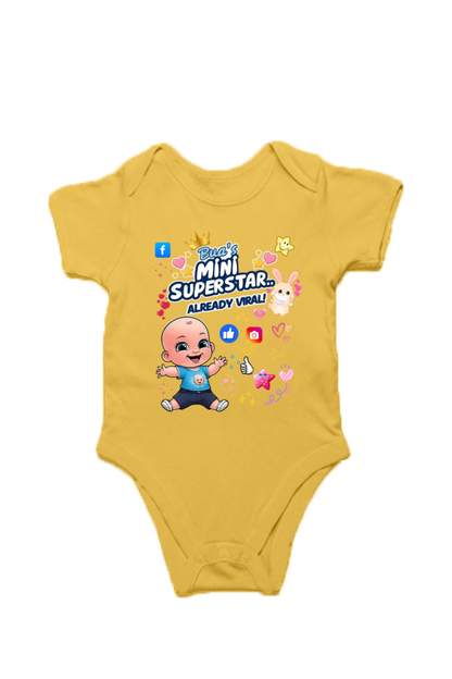 Adorable Bua-Themed Cotton Baby Romper – Custom-Made for Comfort and Style