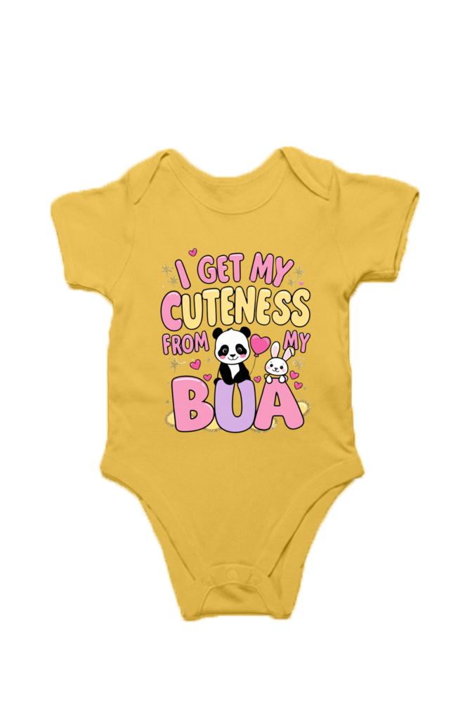 Adorable Bua-Themed Cotton Baby Romper – Custom-Made for Comfort and Style