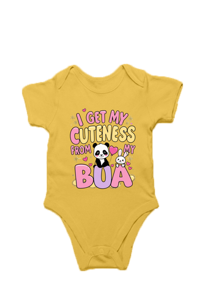 Adorable Bua-Themed Cotton Baby Romper – Custom-Made for Comfort and Style