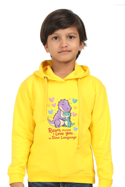 Baby Dinosaur Sweatshirt Hoodie - 'Dino-Love' Design | Soft Cotton Hoodie |Unisex