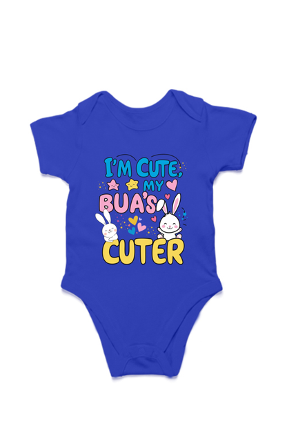 Adorable Bua-Themed Cotton Baby Romper – Custom-Made for Comfort and Style