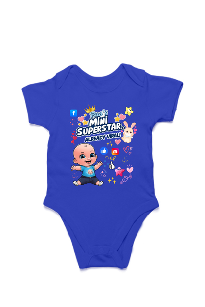 Adorable Bua-Themed Cotton Baby Romper – Custom-Made for Comfort and Style