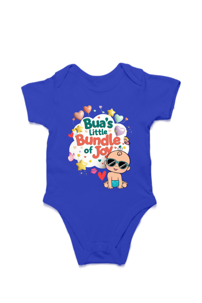 Adorable Bua-Themed Cotton Baby Romper – Custom-Made for Comfort and Style