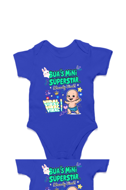 Adorable Bua-Themed Cotton Baby Romper – Custom-Made for Comfort and Style
