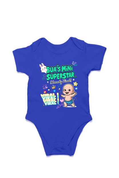 Adorable Bua-Themed Cotton Baby Romper – Custom-Made for Comfort and Style