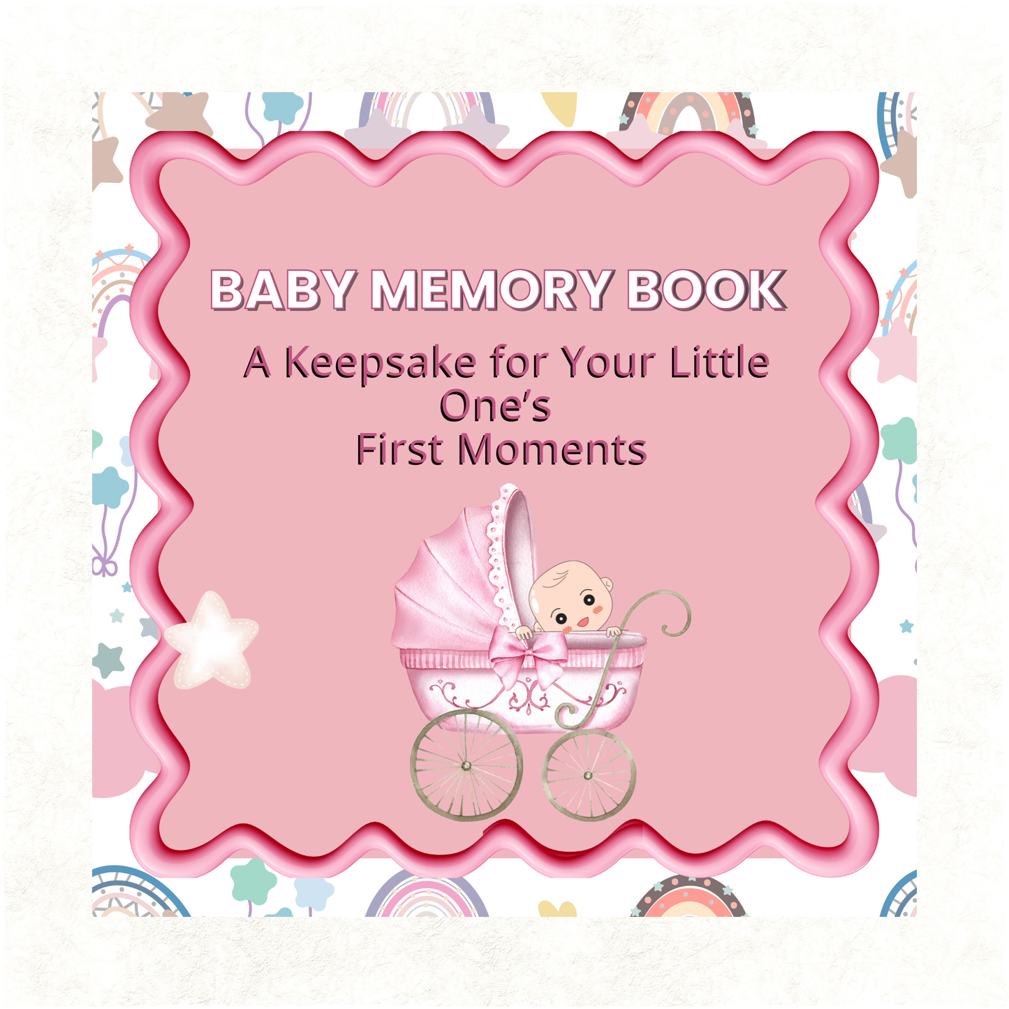 Baby Keepsake Memory Book (0–6 Months) – Pink Edition