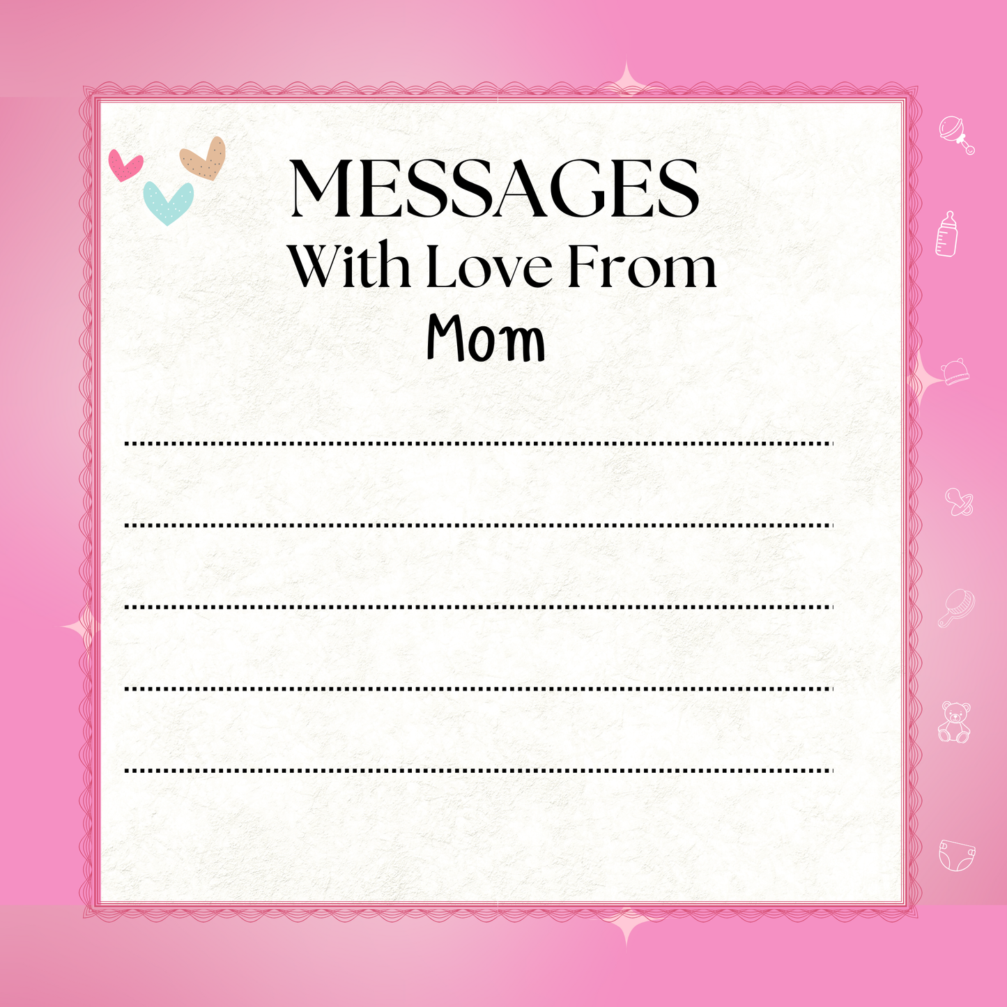 Baby Keepsake Memory Book (0–6 Months) – Pink Edition