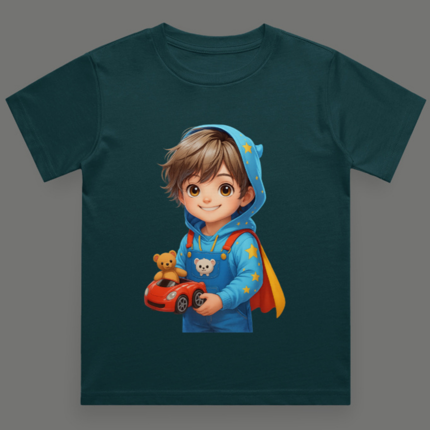 Cute Anime Boy's Crew Neck T-Shirt