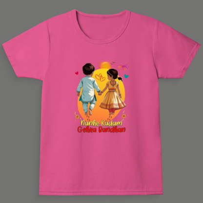 Nanhe Kadam, Gehra Bandhan - Girl's Crew Neck T-Shirt