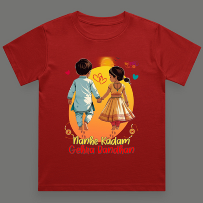 Nanhe Kadam, Gehra Bandhan - Girl's Crew Neck T-Shirt