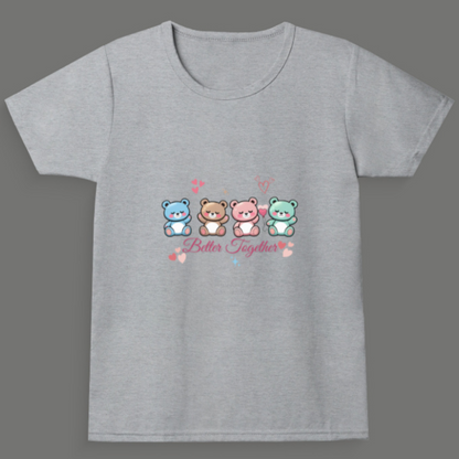 Better Together - Girl's Crew Neck T-Shirt (1 yr - 11 yrs)