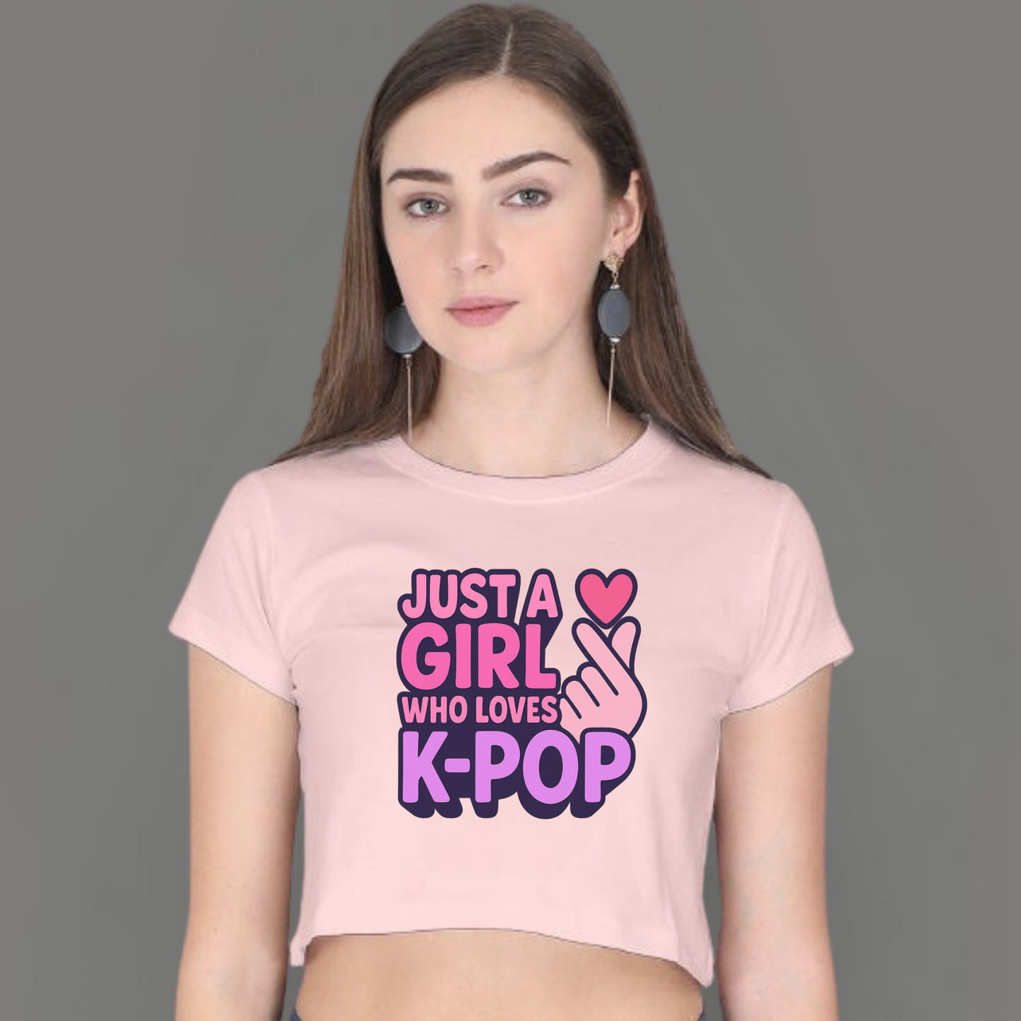 💜 Just a Girl Who Loves K-Pop- Crop Top