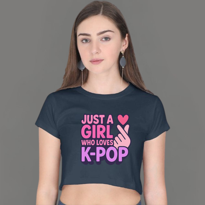💜 Just a Girl Who Loves K-Pop- Crop Top