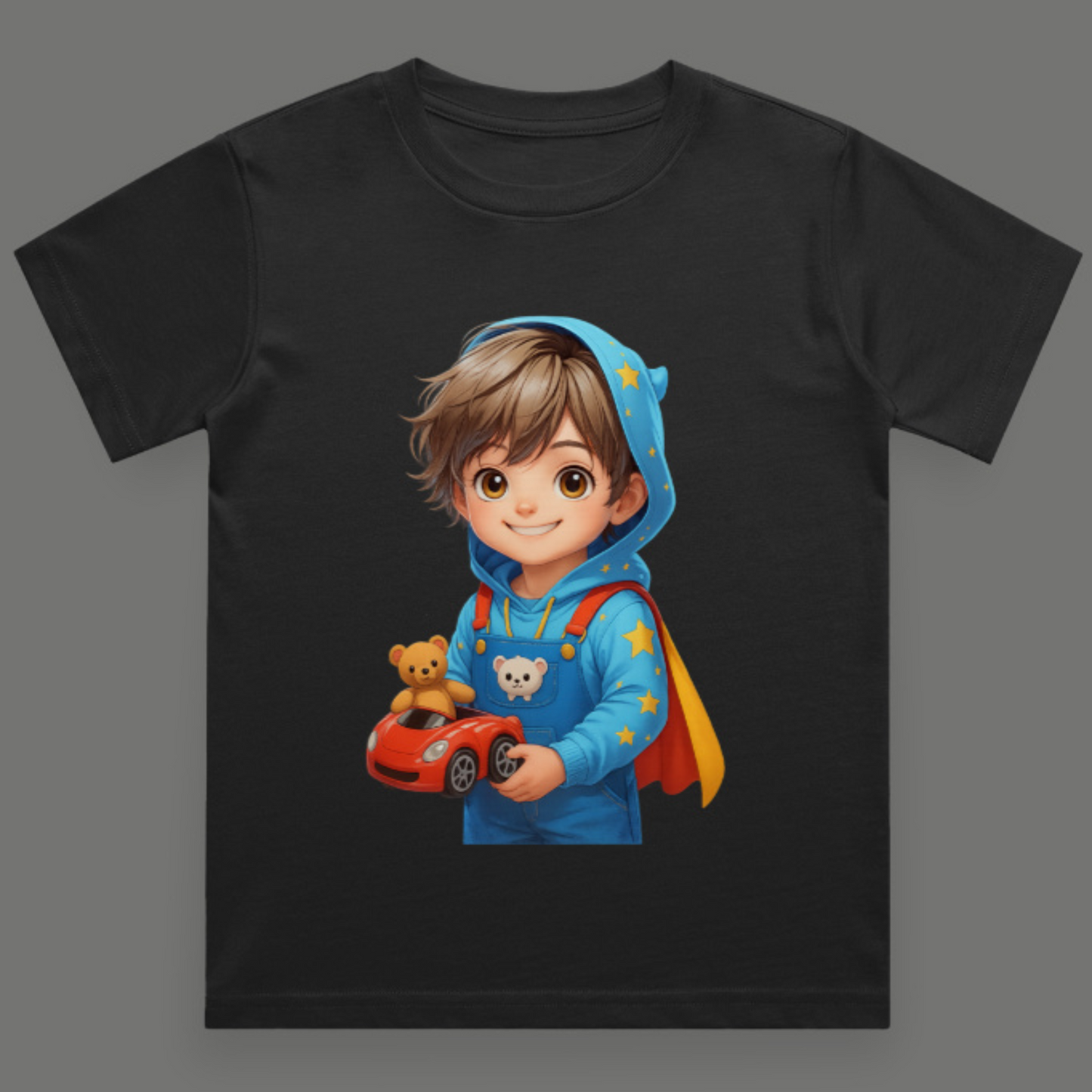 Cute Anime Boy's Crew Neck T-Shirt