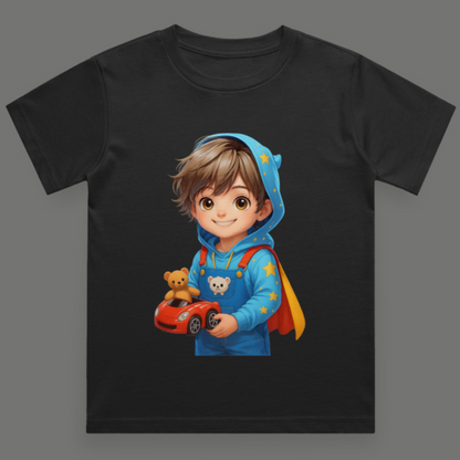 Cute Anime Boy's Crew Neck T-Shirt