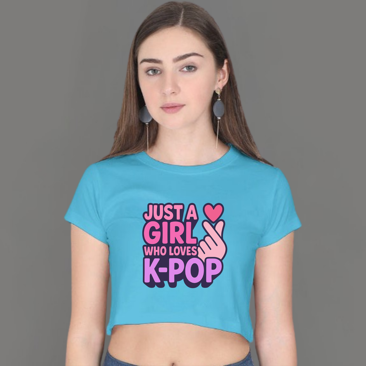 💜 Just a Girl Who Loves K-Pop- Crop Top