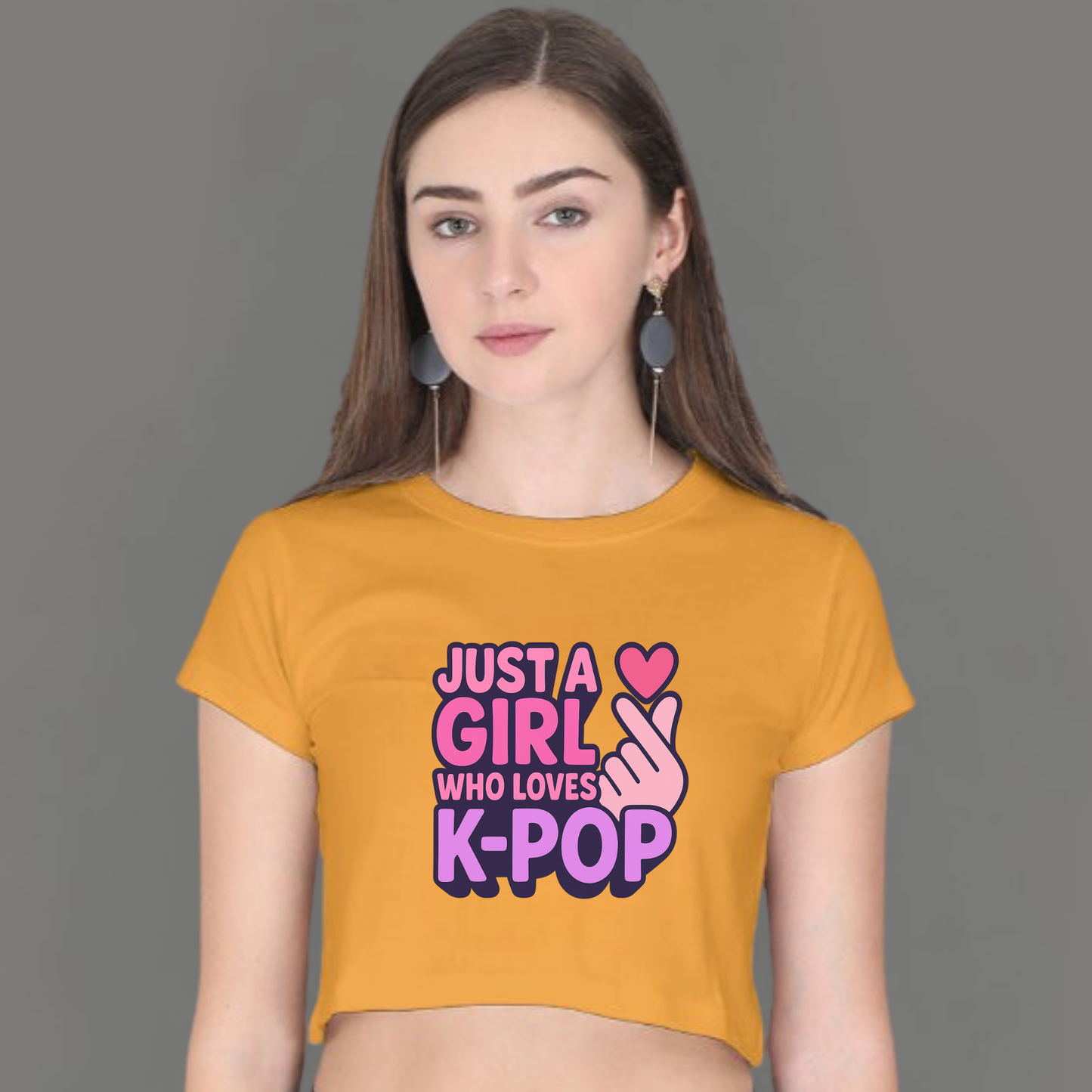 💜 Just a Girl Who Loves K-Pop- Crop Top