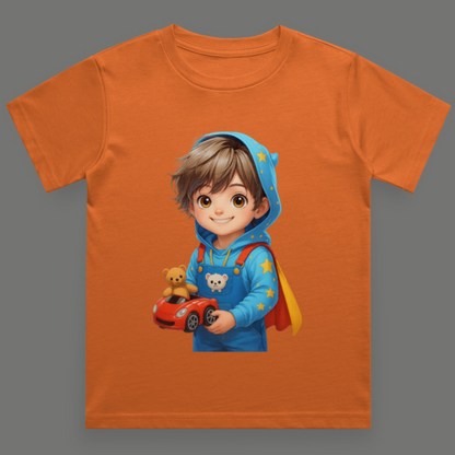 Cute Anime Boy's Crew Neck T-Shirt
