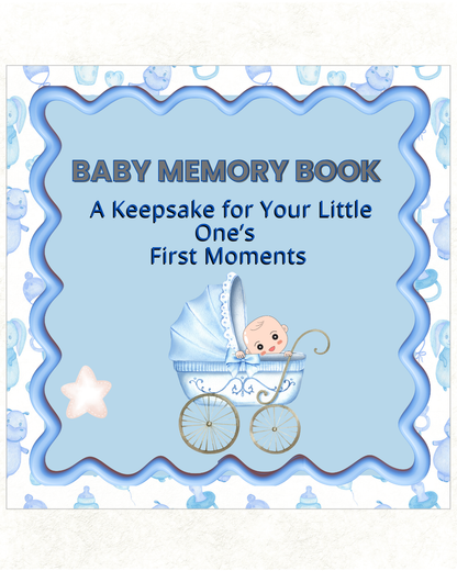 Baby Boy Keepsake Memory Book (0–6 Months)