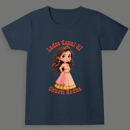 Ladoo Gopal Ki Chhoti Radha - Crew Neck T-Shirt