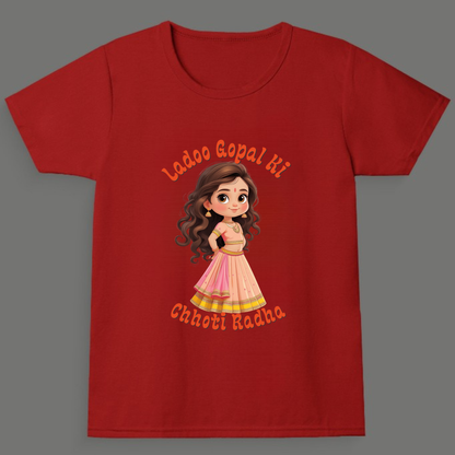 Ladoo Gopal Ki Chhoti Radha - Crew Neck T-Shirt