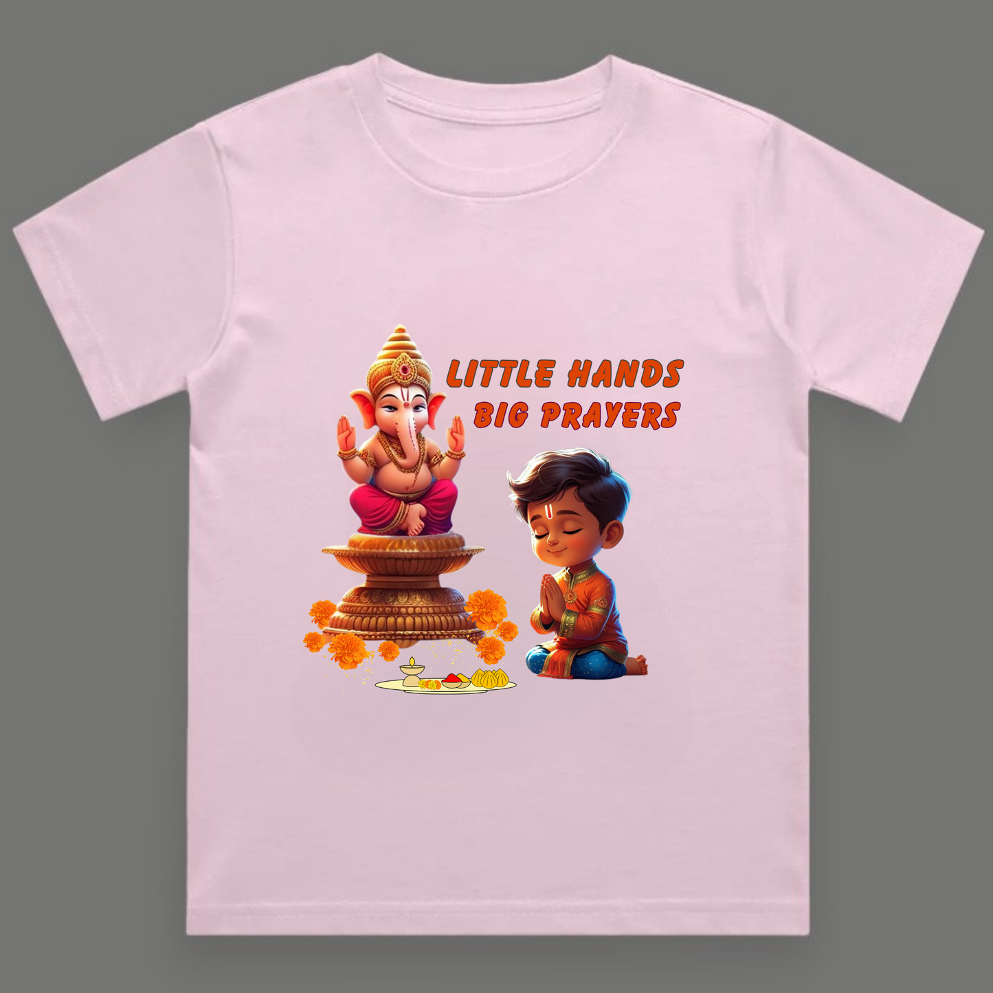 Little Hands, Big Prayers - Crew Neck T-Shirt