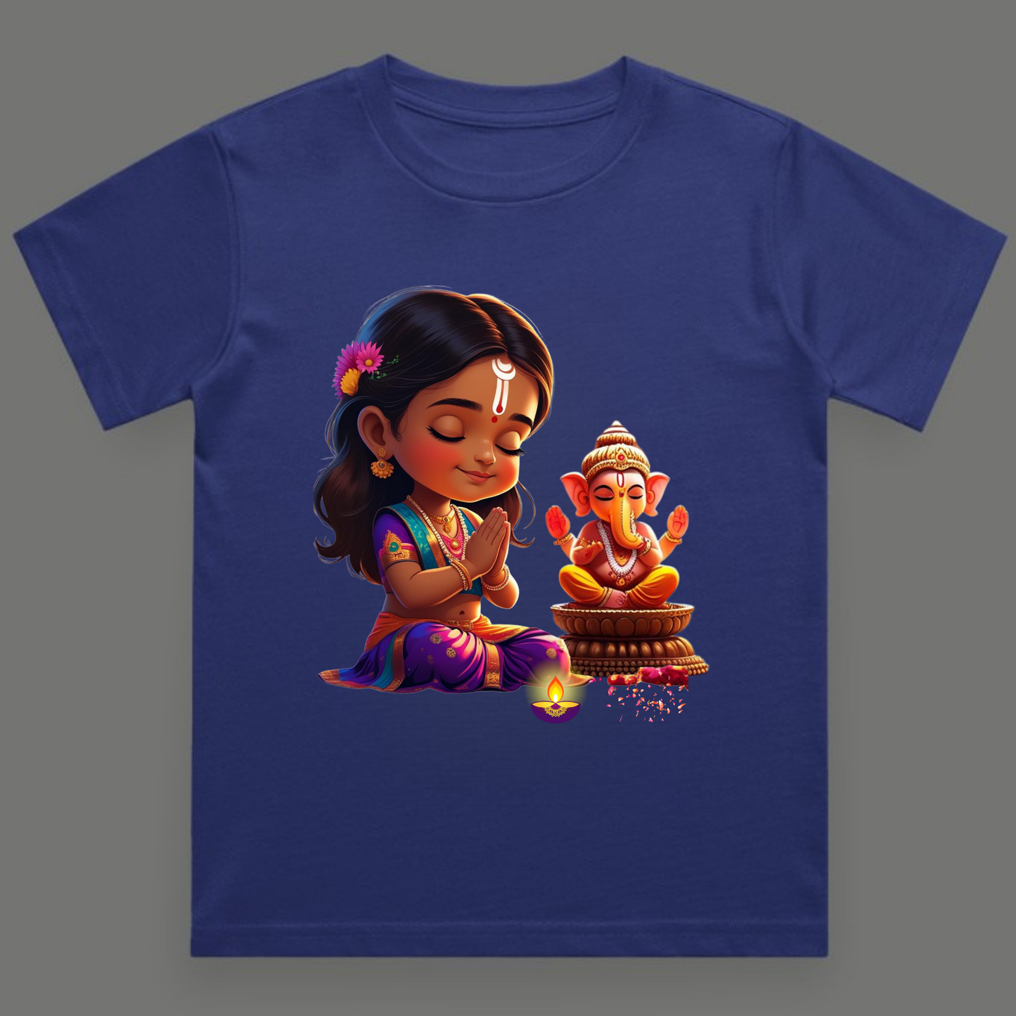 Ganesh Chaturthi T-shirt  - Girl's Crew Neck T-Shirt