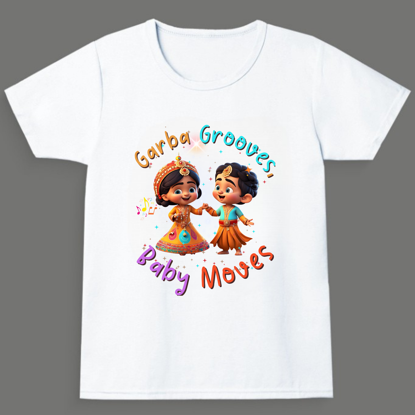 Garba Grooves, Baby Moves | Navratri Toddler T-Shirt | Unisex Cotton Festive Tee