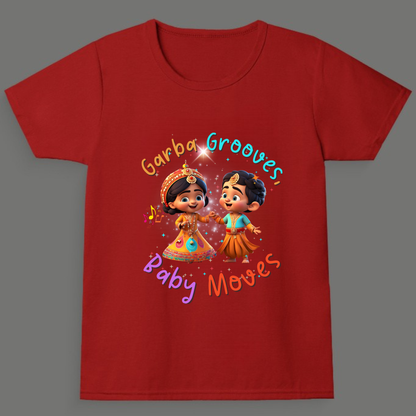 Garba Grooves, Baby Moves | Navratri Toddler T-Shirt | Unisex Cotton Festive Tee