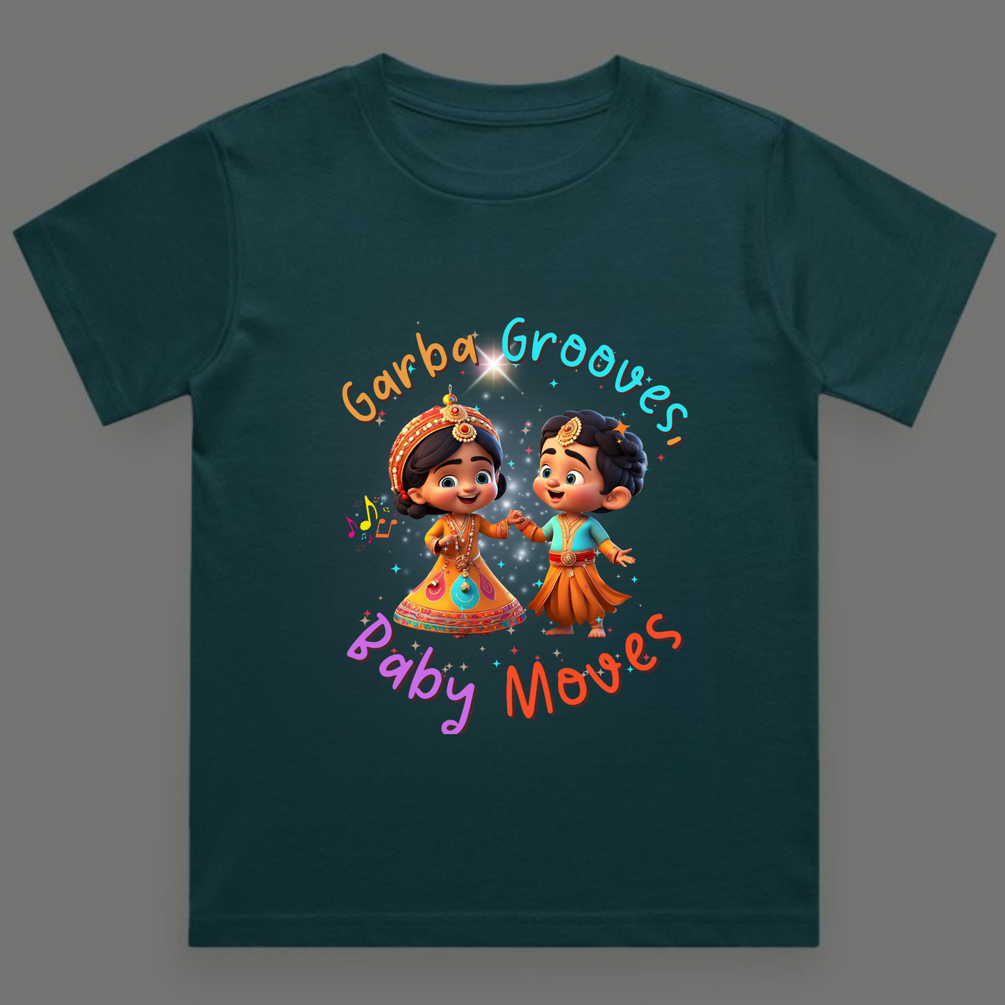 Garba Grooves, Baby Moves | Navratri Toddler T-Shirt | Unisex Cotton Festive Tee