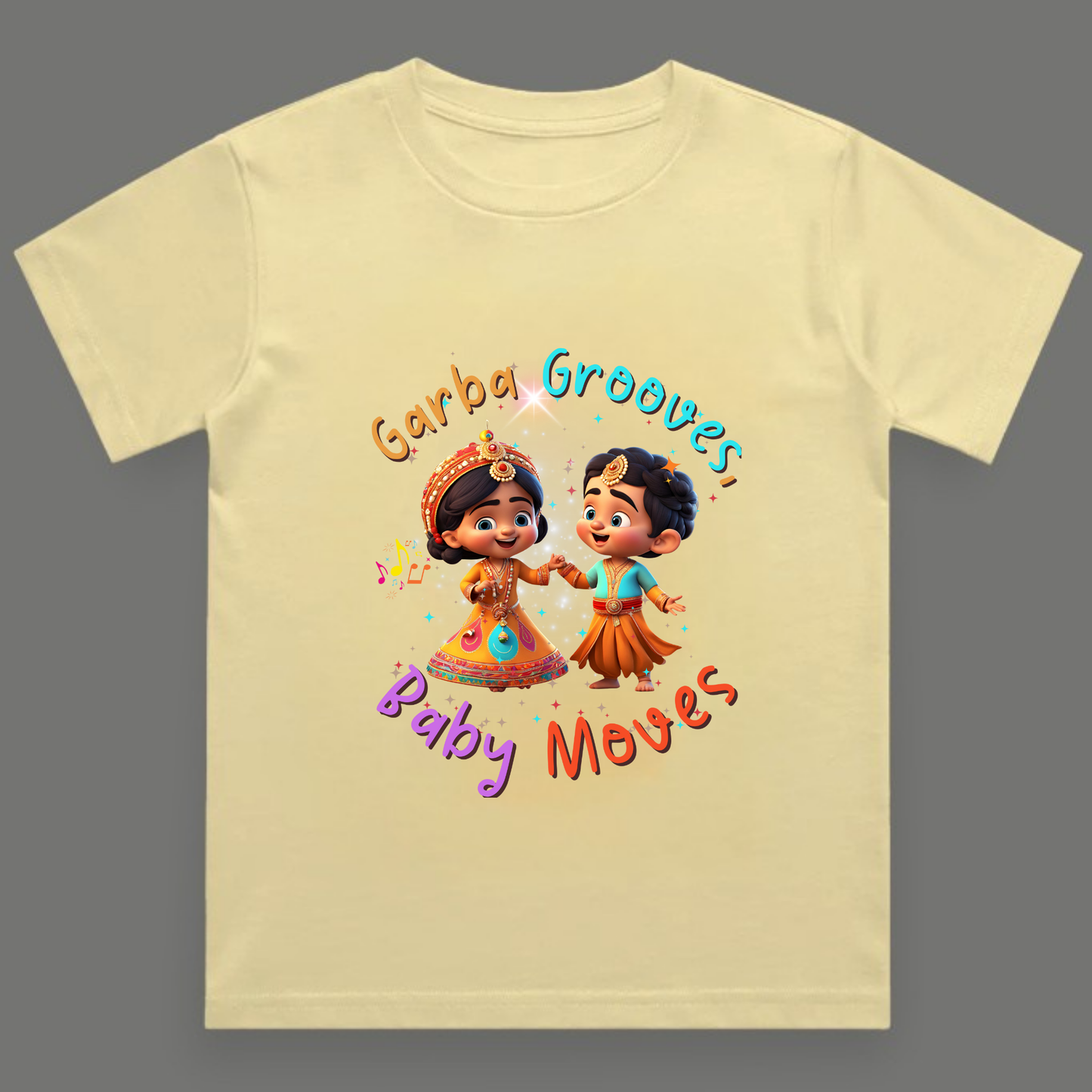 Garba Grooves, Baby Moves | Navratri Toddler T-Shirt | Unisex Cotton Festive Tee