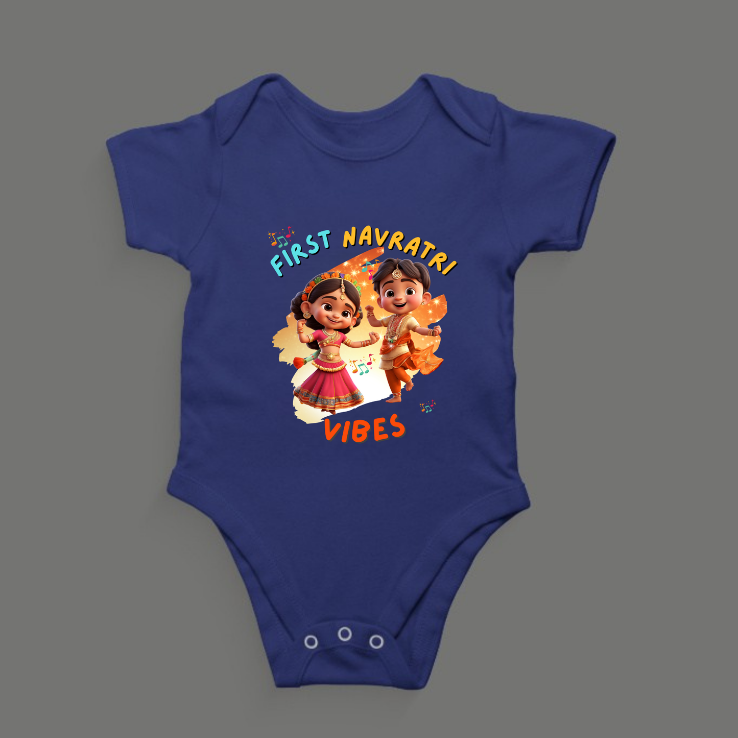 First Navratri Vibes |  Unisex Cotton Festive Kids Rompers