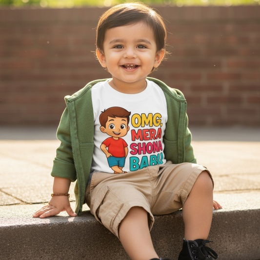 OMG Mera Shona Babu - Boy's Crew Neck T-Shirt