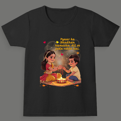 Pyaar Ka Bandhan Toddler Tee - Boy's Crew Neck T-Shirt