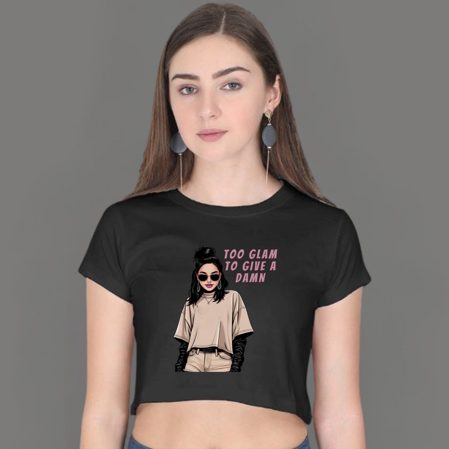 Too Glam to Give a Damn – Crop Top for the Glow-Getters