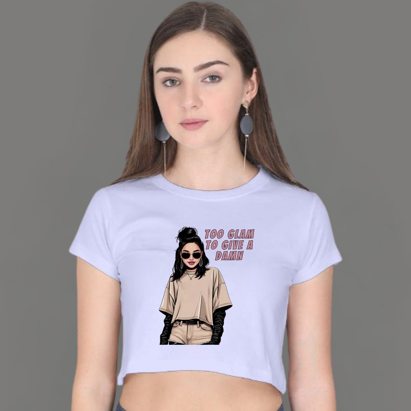 Too Glam to Give a Damn – Crop Top for the Glow-Getters